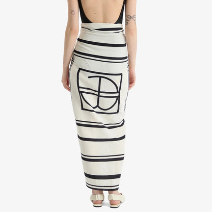 Anine Bing | Eliza Sarong - Ivory & Black Monogram