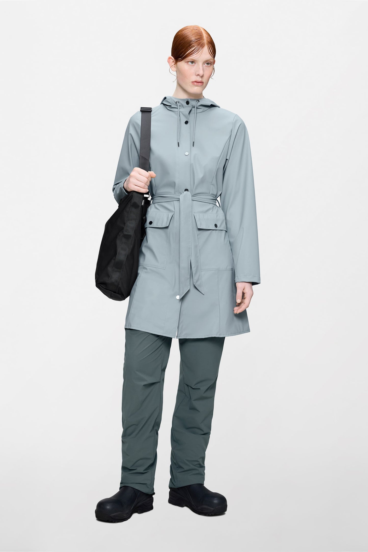 RAINS | Curve Long Jacket - Pool