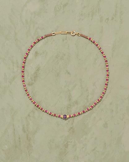 Tityaravy | Adhyia Necklace - Rubellite/Amethyst