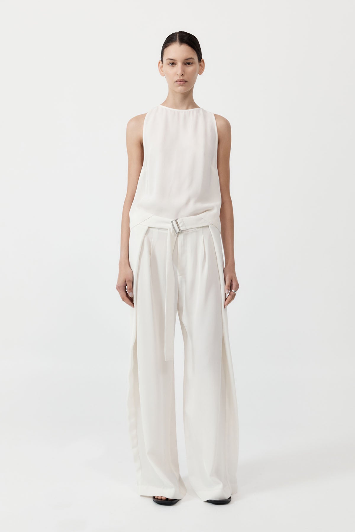 St Agni | Viscose Shell Top - Off White