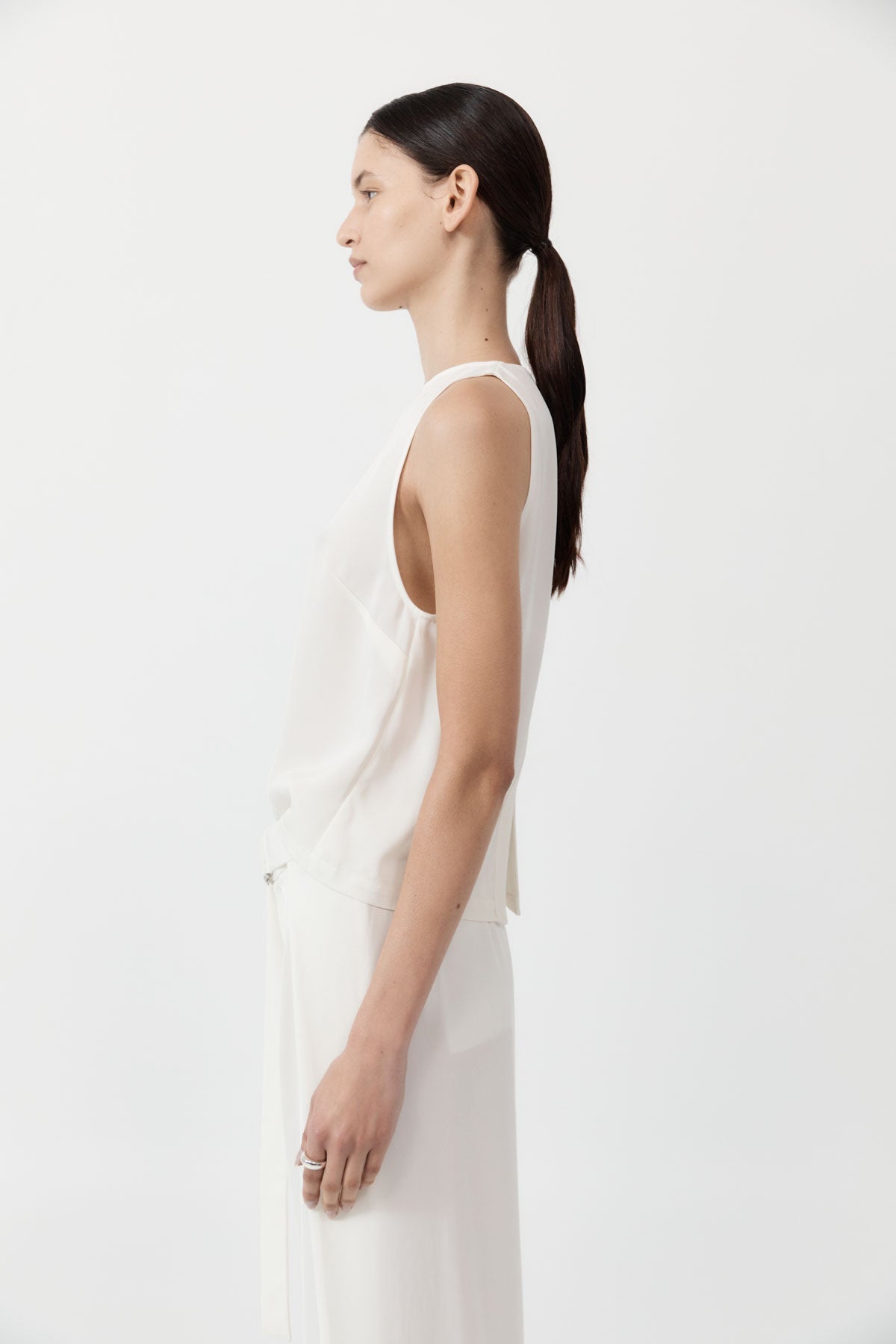 St Agni | Viscose Shell Top - Off White