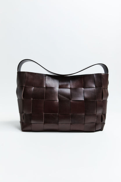 St Agni | Woven Large Tote - Choc