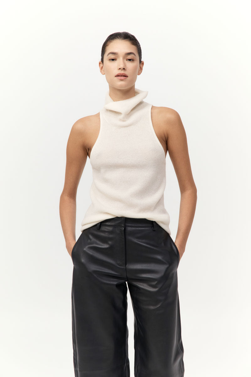 St Agni | Cashmere Blend Top - Chalk
