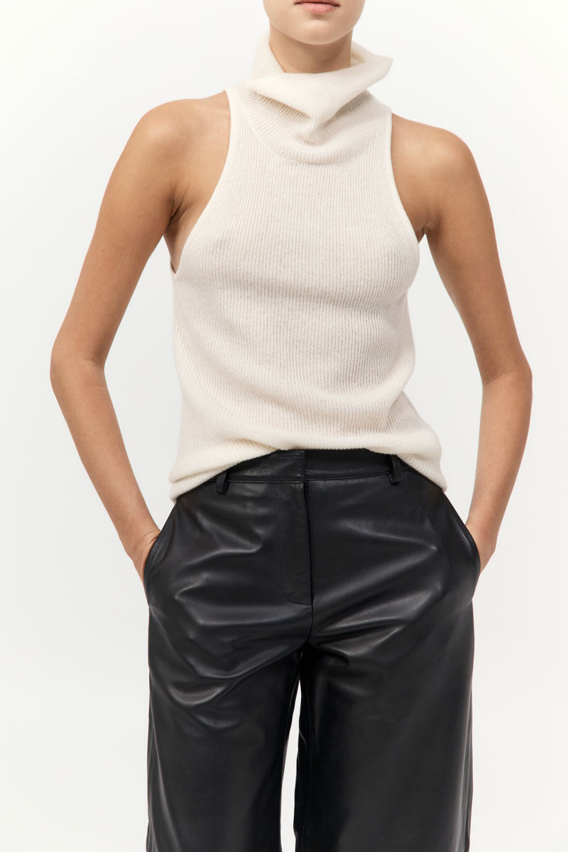 St Agni | Cashmere Blend Top - Chalk
