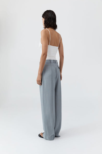 St Agni | Classic Pintuck Pants - Mist
