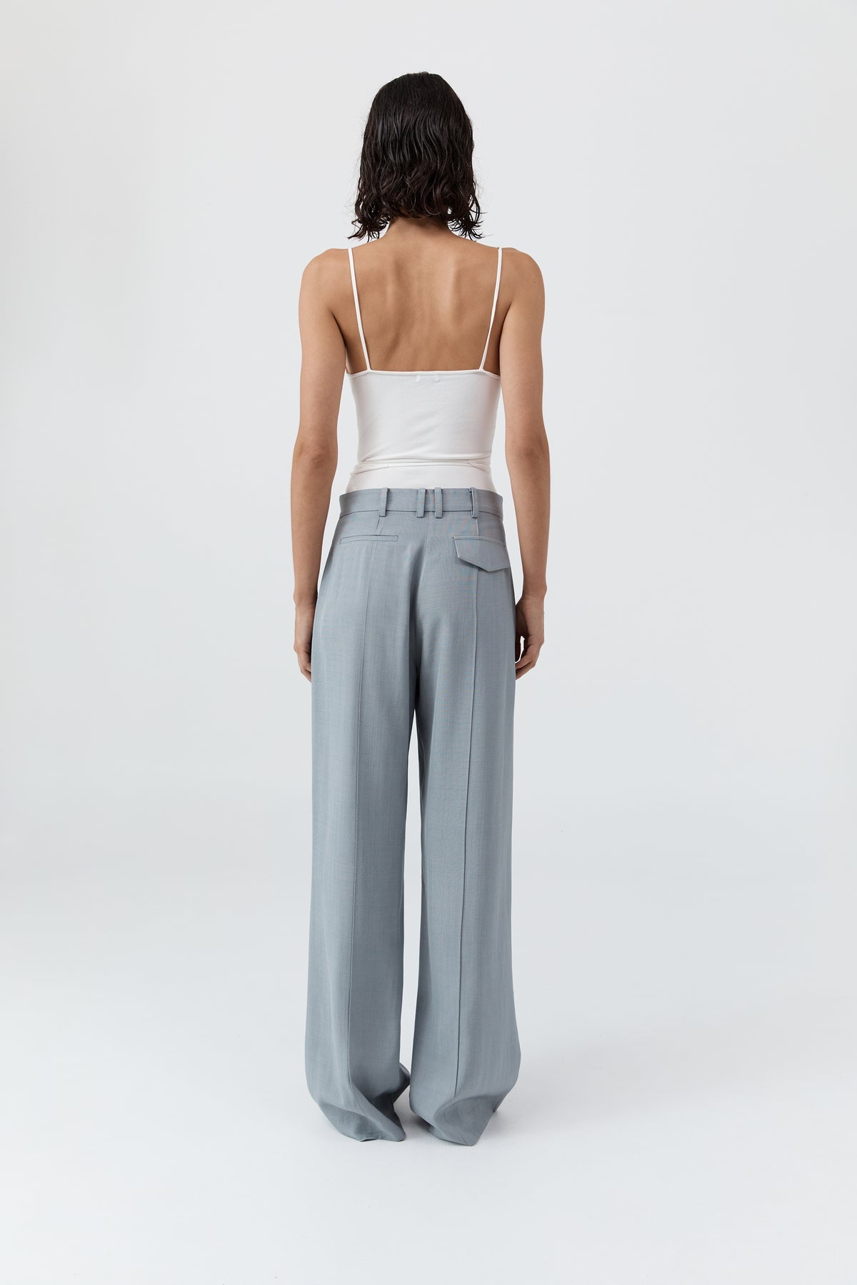 St Agni | Classic Pintuck Pants - Mist