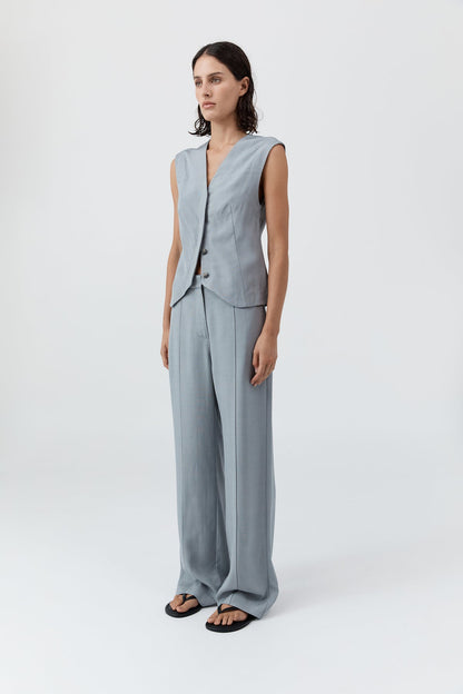 St Agni | Minimal Tailored Vest - Mist
