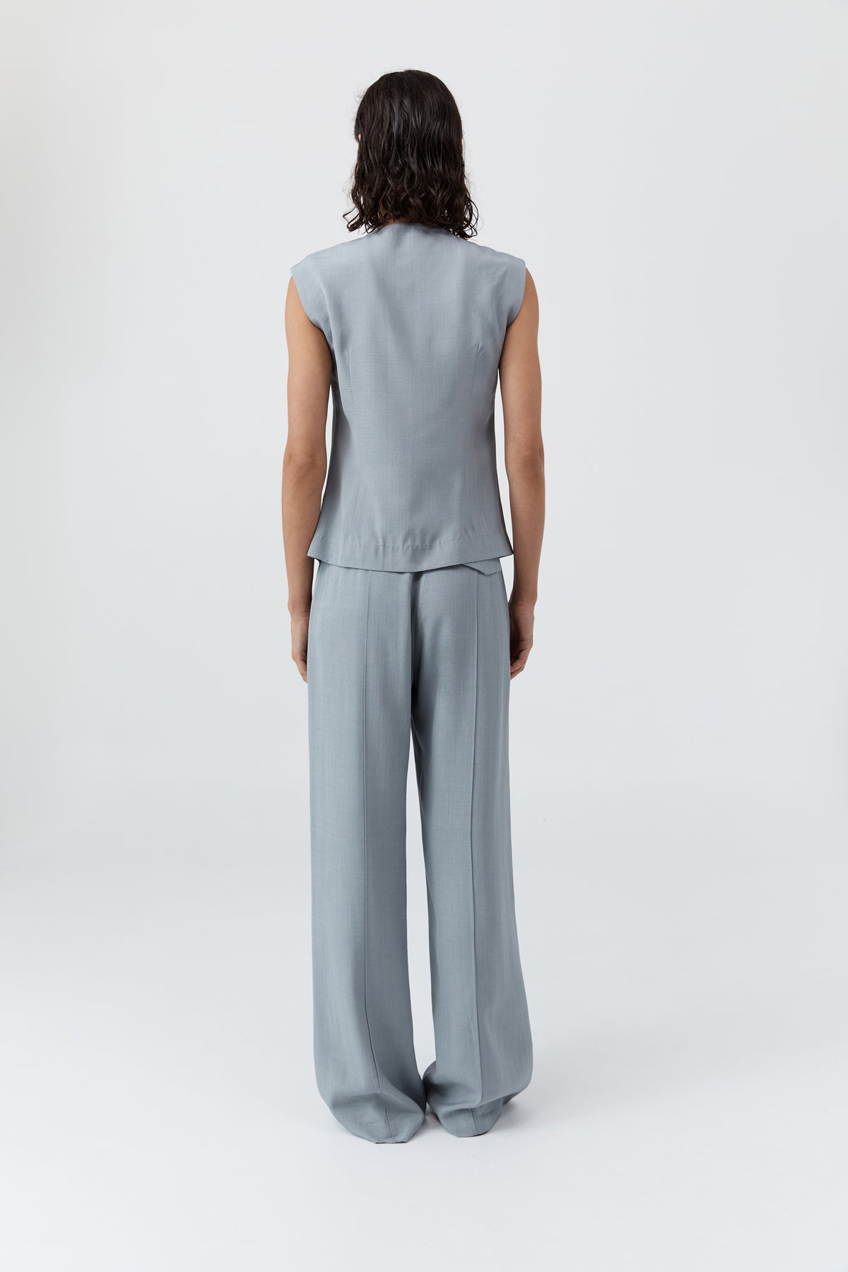 St Agni | Minimal Tailored Vest - Mist