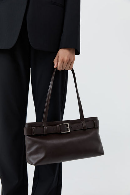 St Agni | Belt Detail Baguette - Coffee