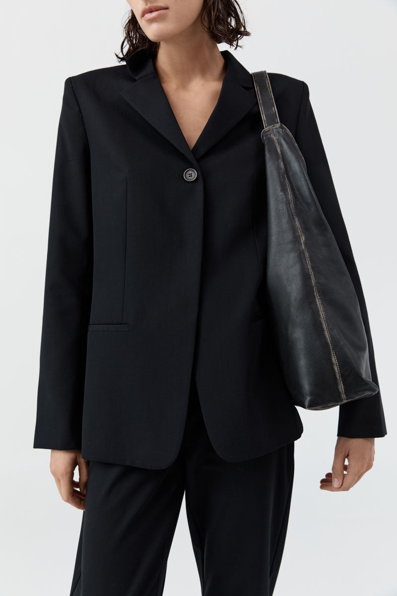 St Agni | Brushed Large Tote - Black