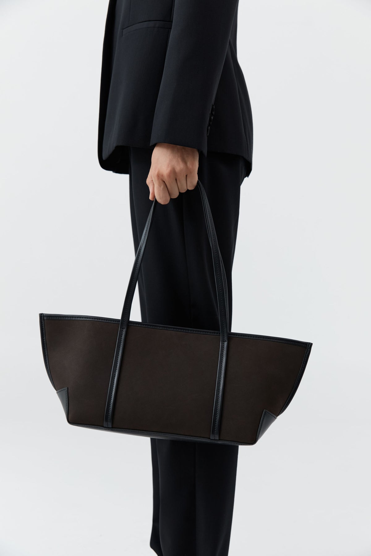 St Agni | Slim Bateau Tote - Coffee