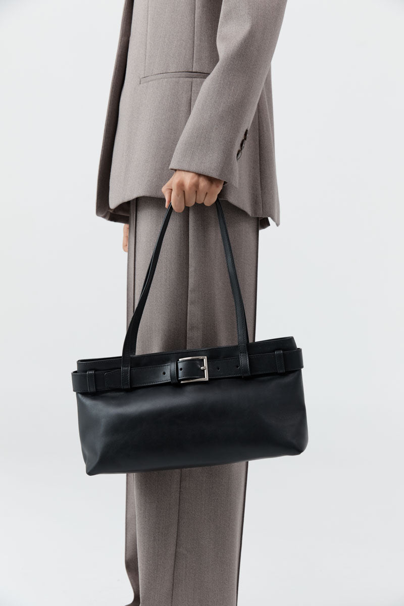 St Agni | Belt Detail Baguette - Black
