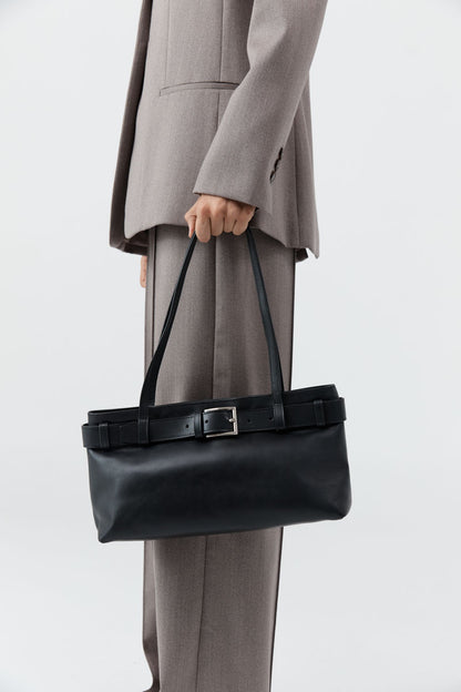 St Agni | Belt Detail Baguette - Black