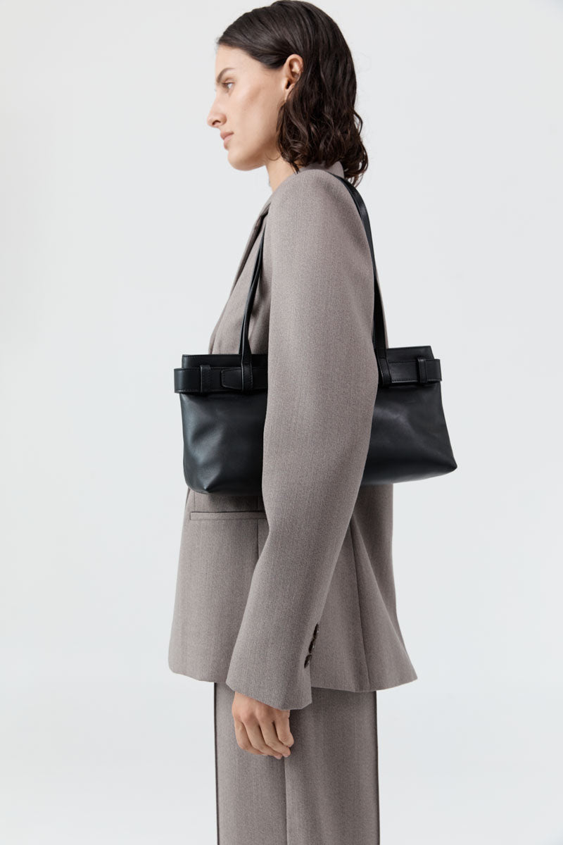 St Agni | Belt Detail Baguette - Black