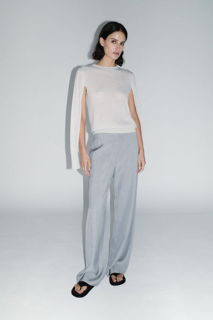 St Agni | Classic Pintuck Pants - Mist