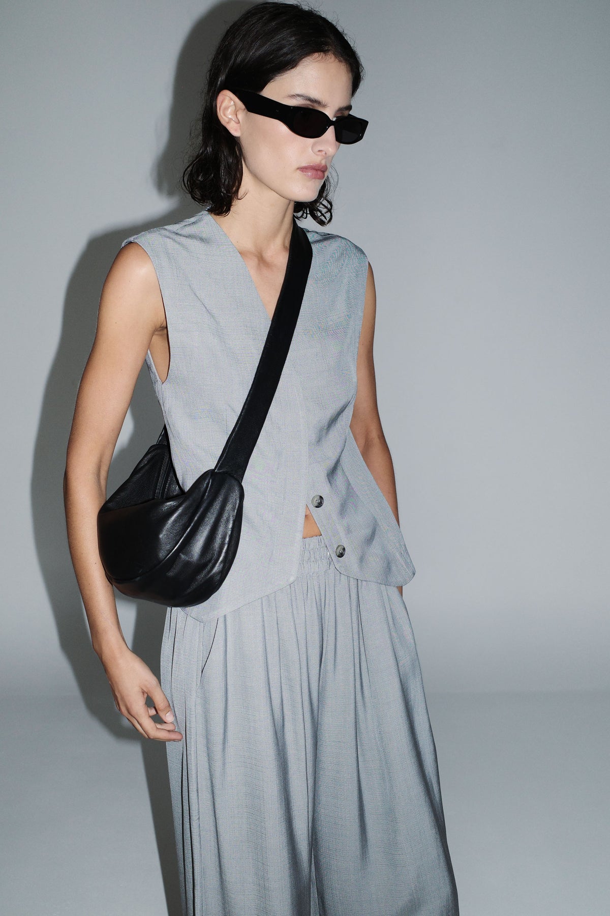 St Agni | Minimal Tailored Vest - Mist