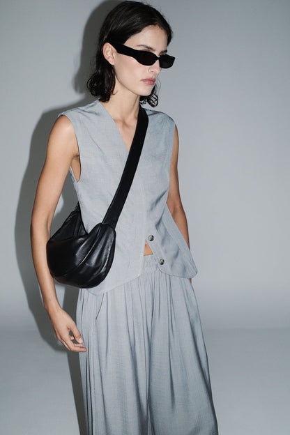 St Agni | Minimal Tailored Vest - Mist