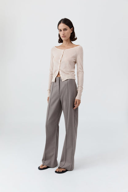 St Agni | Merino Wool Ballet Cardi - Powder