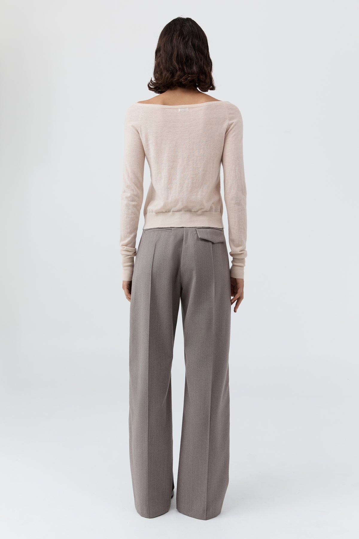 St Agni | Merino Wool Ballet Cardi - Powder