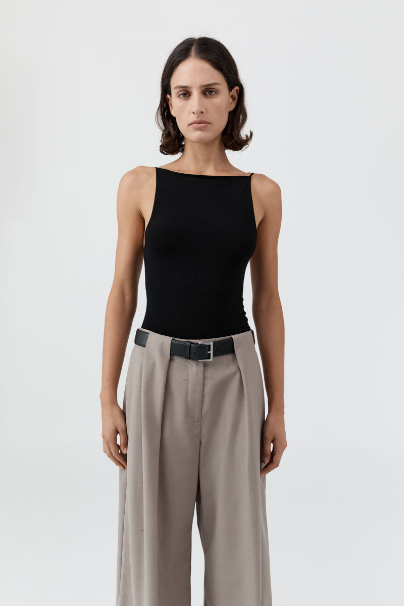 St Agni | Square Neck Top - Black