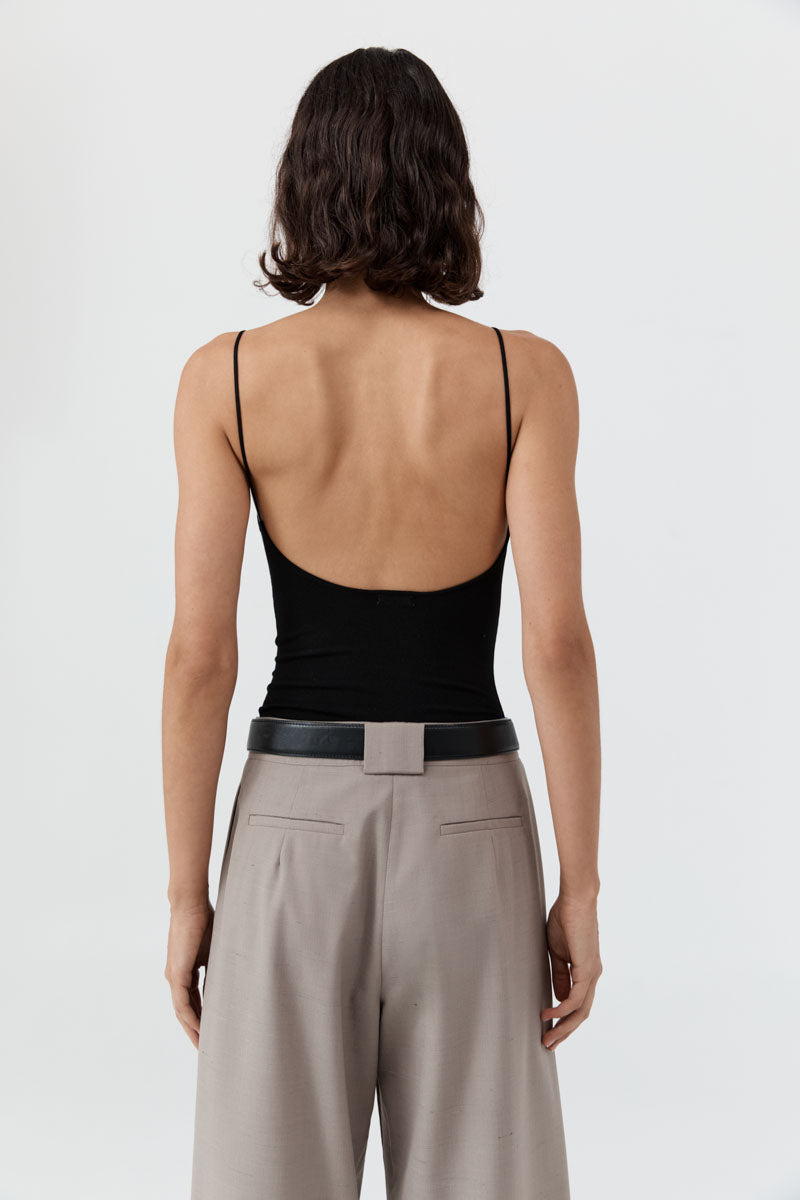 St Agni | Square Neck Top - Black