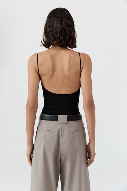 St Agni | Square Neck Top - Black