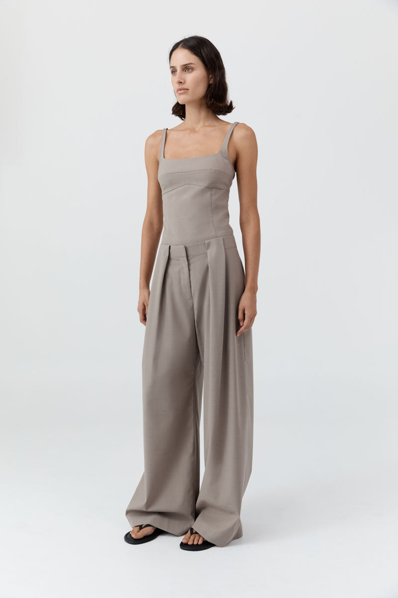 St Agni | Tailored Bustier Top - Mousse