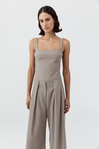 St Agni | Tailored Bustier Top - Mousse