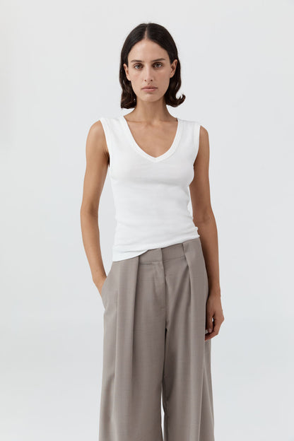 St Agni | Organic Cotton 90s Top - White