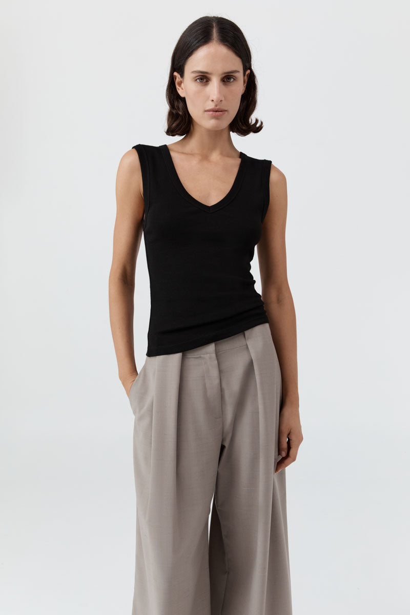 St Agni | Organic Cotton 90s Top - Black