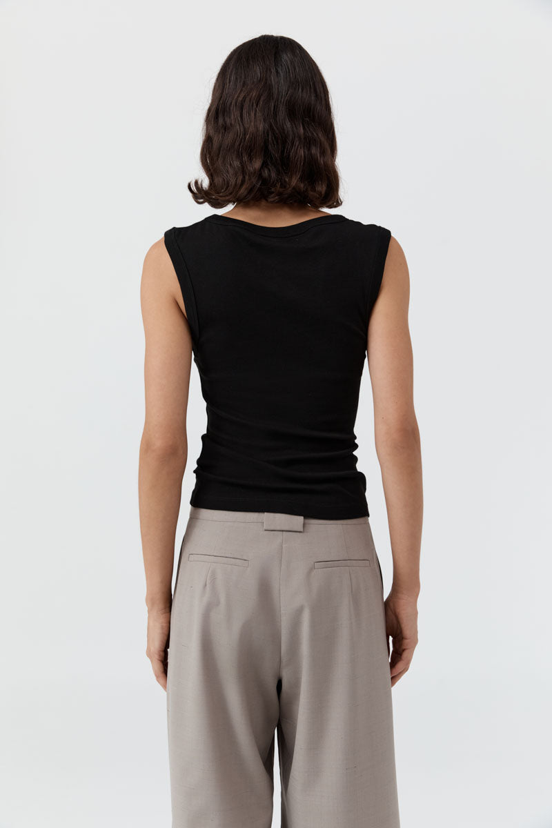 St Agni | Organic Cotton 90s Top - Black