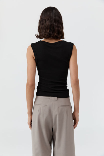 St Agni | Organic Cotton 90s Top - Black