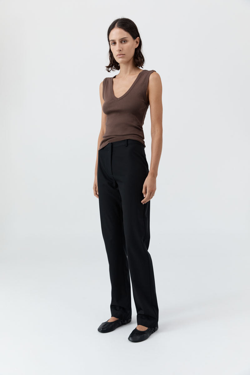 St Agni | Organic Cotton 90s Top - Fudge