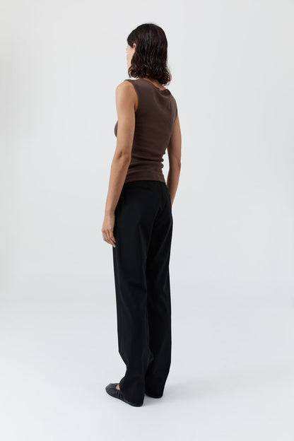 St Agni | Organic Cotton 90s Top - Fudge