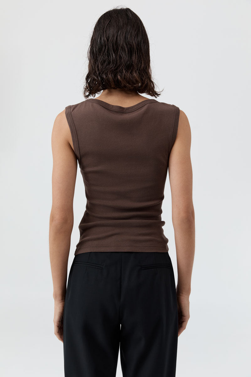 St Agni | Organic Cotton 90s Top - Fudge