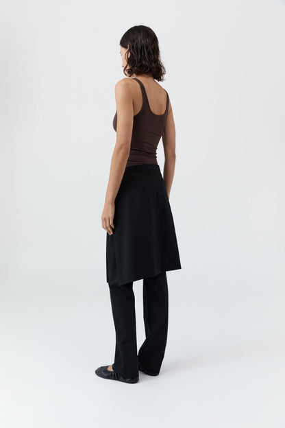 St Agni | Soft Jersey Slim Scoop Tank - Liqueur
