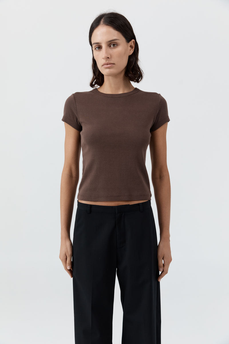 St Agni | Organic Cotton Baby Tee - Fudge