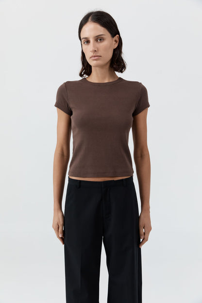 St Agni | Organic Cotton Baby Tee - Fudge