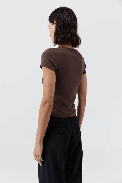 St Agni | Organic Cotton Baby Tee - Fudge