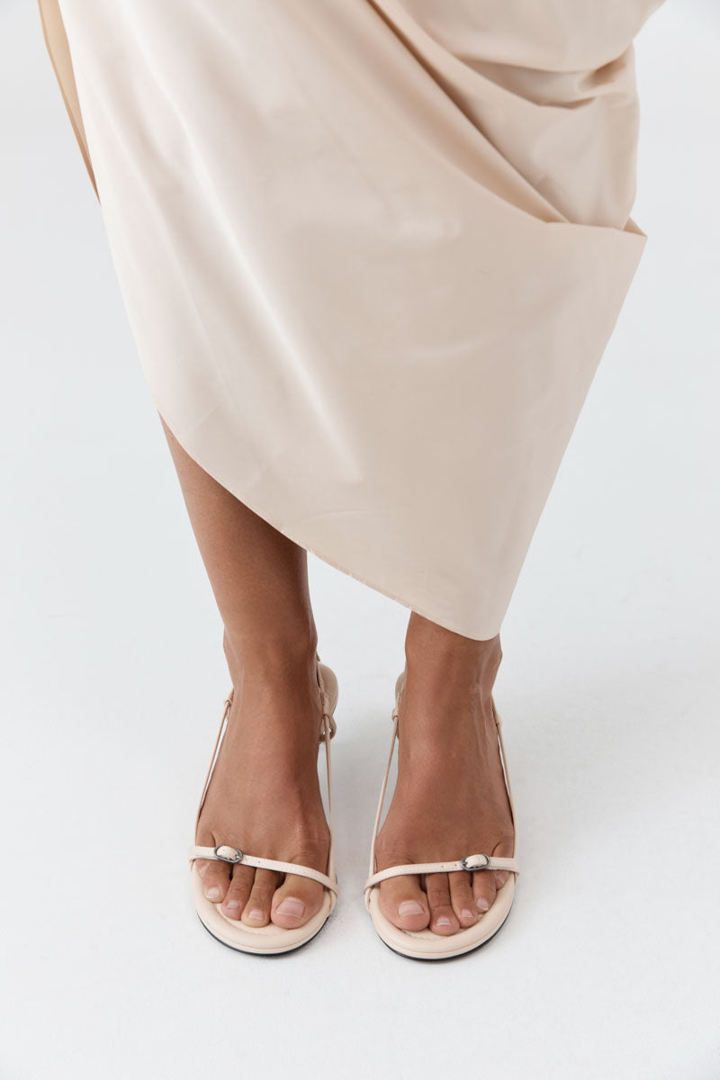 St Agni | Petit Belt Sling Back Heel - Pink Salt