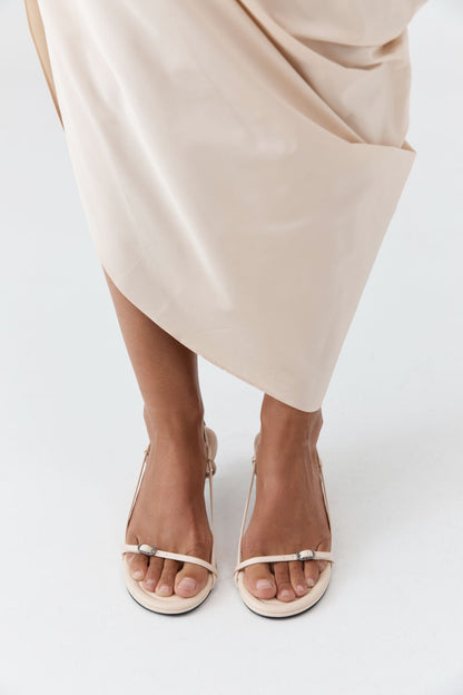 St Agni | Petit Belt Sling Back Heel - Pink Salt