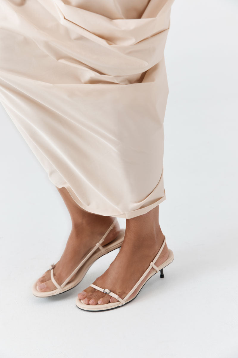 St Agni | Petit Belt Sling Back Heel - Pink Salt