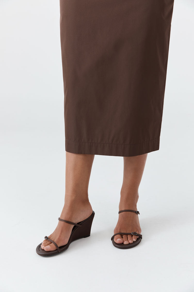 St Agni | Petit Belt Detail Wedge - Mocha