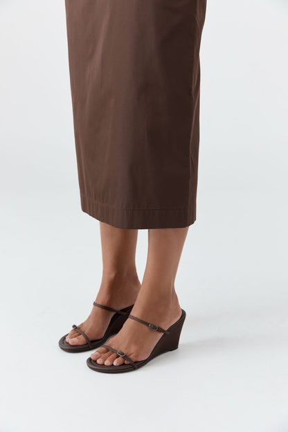 St Agni | Petit Belt Detail Wedge - Mocha
