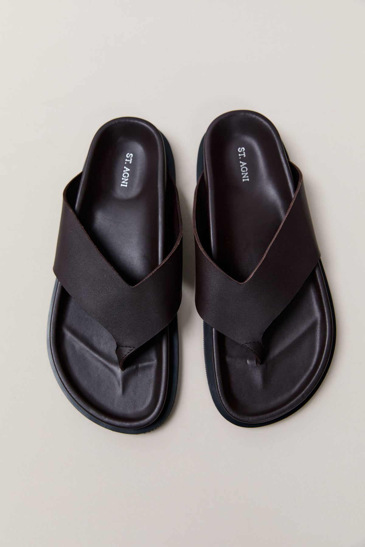 St Agni | Classic Thong Slide - Coffee
