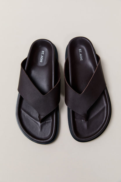 St Agni | Classic Thong Slide - Coffee
