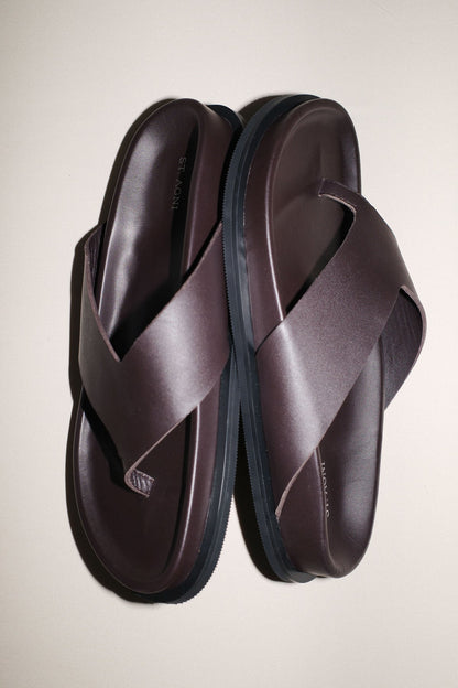 St Agni | Classic Thong Slide - Coffee