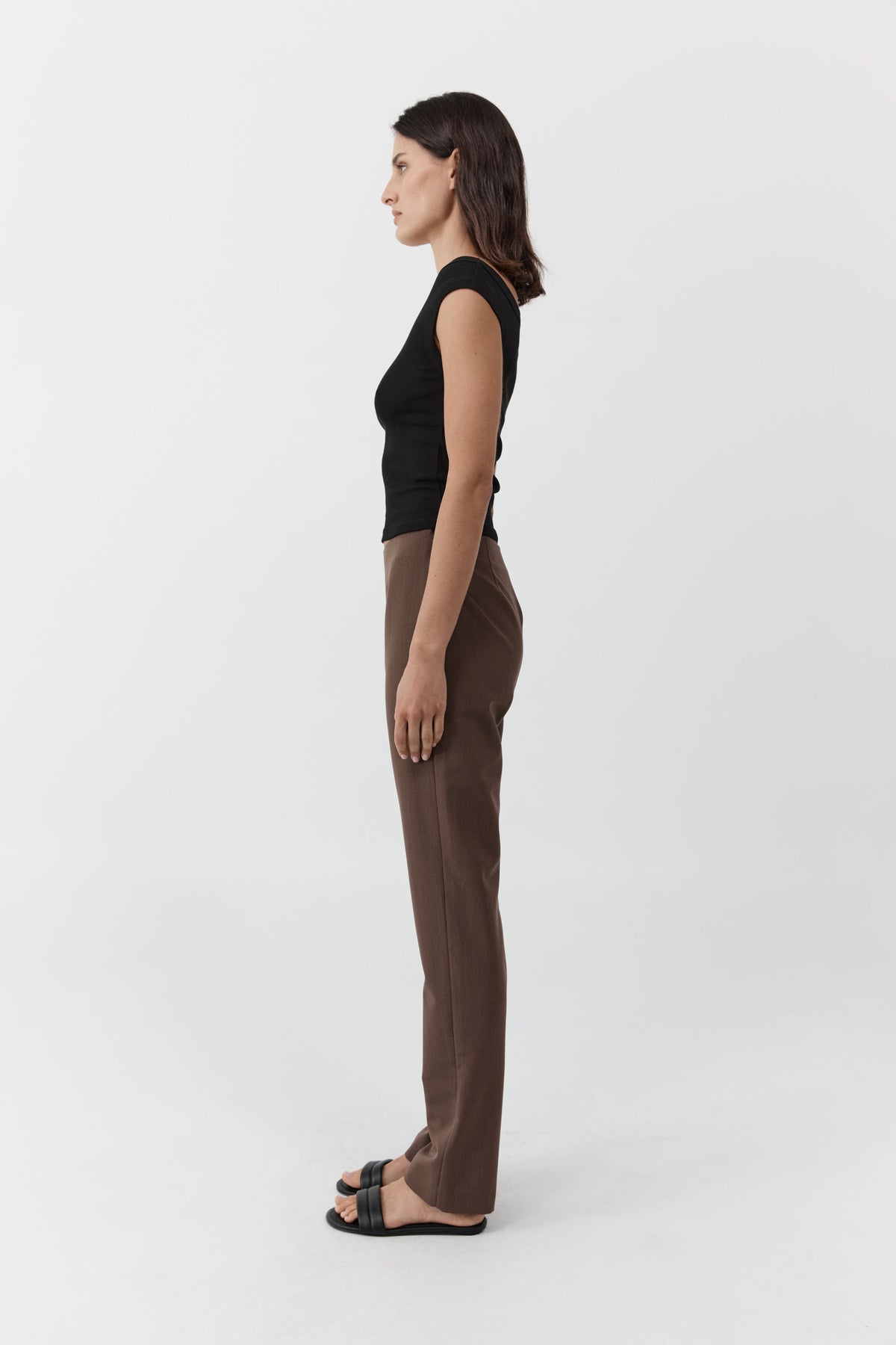 St Agni | Organic Cotton Off Shoulder Top - Black