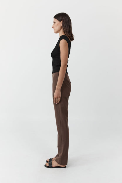 St Agni | Organic Cotton Off Shoulder Top - Black