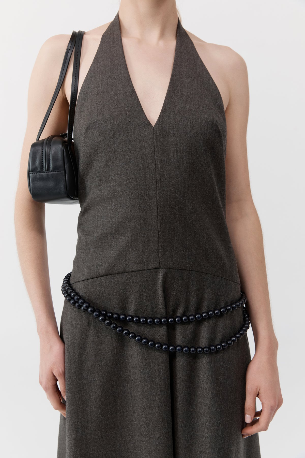 St Agni | Petit Dual Zip Bag - Black